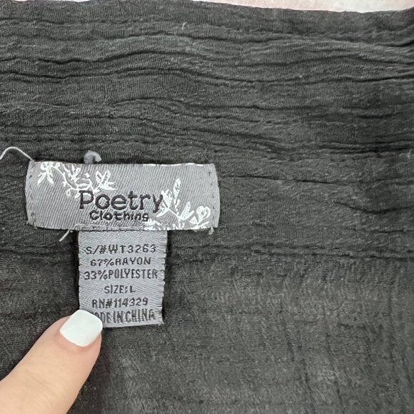 Poetry Clothing Black Tunic Top or Short Dress - Picture 2 of 13